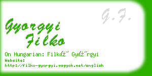 gyorgyi filko business card